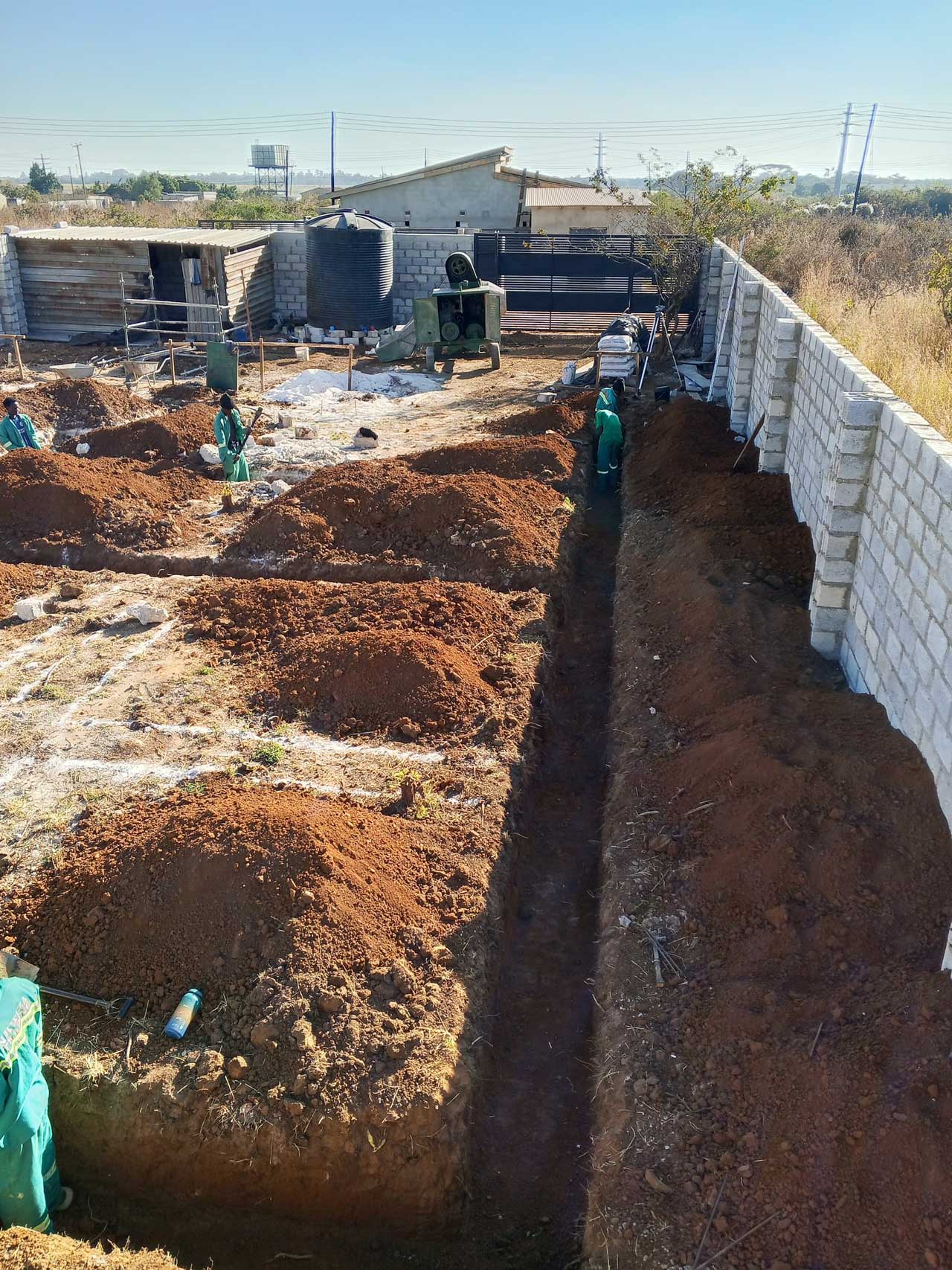 Boundary Wall & Four Bedroom House